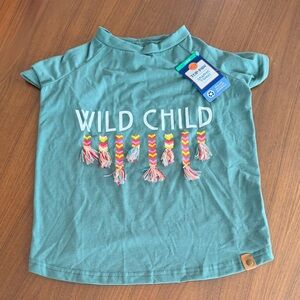LARGE - Top Paw Teal Wild Child Dog Shirt